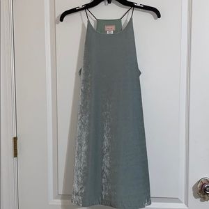 Mint Green LOVE ADY Velvet Dress (M)